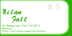 milan fall business card